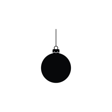 Christmas bauble hanging vector icon