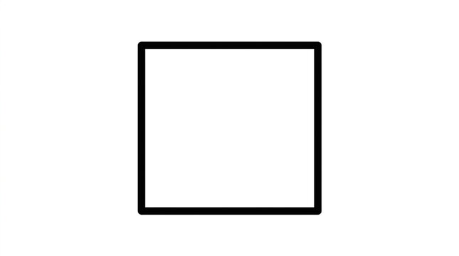 Simple geometric square shape outline on a white background.