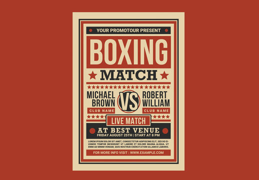 Boxing Match Flyer
