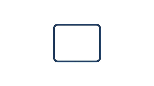 Simple Rounded Square Outline Graphic Element.