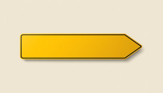 Yellow road sign with black border