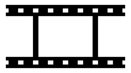 Obraz premium Film strip one frame icon. Single photographic negative slide for cinema and video production. Graphic element for movie industry and media design concept. Vector illustration