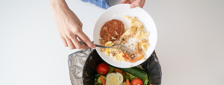 people put bio trash from food waste in domestic homes to compost bins to make fertilizer to reduce global environmental pollution.
