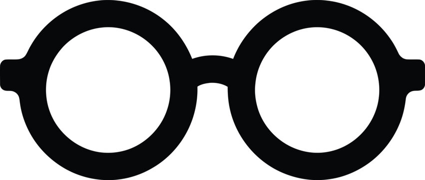 Silhouette vector of classic round frame reading optical glasses design
