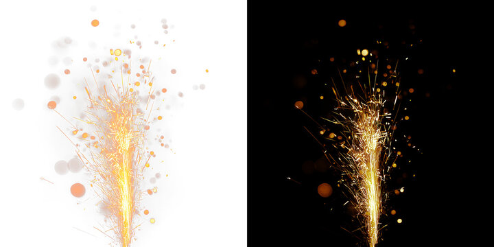 New Year Fireworks Celebration Vector Illustration
