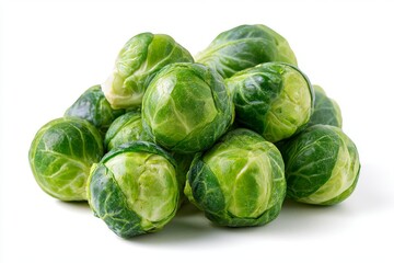 Fototapeta premium Brussels Sprouts Isolated on White Background