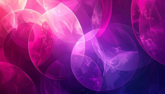 Abstract purple and pink bokeh circles with glowing effects, perfect for digital art backgrounds and creative design projects