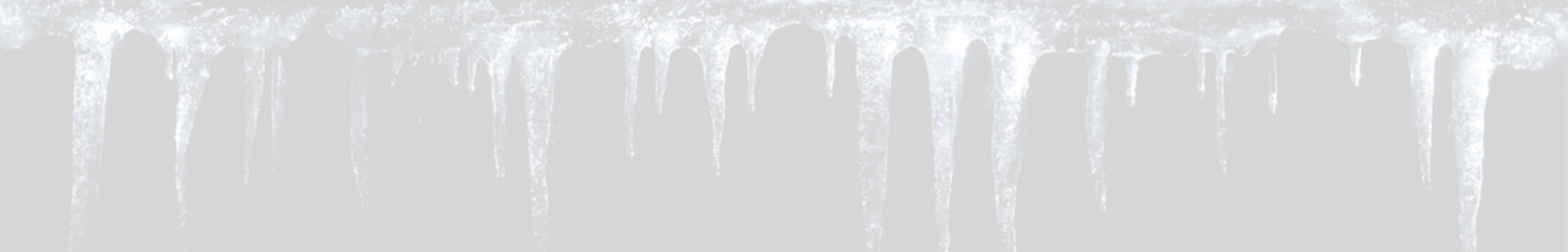 Realistic icicle with frost and snow details transparent cutout effect and cold christmas atmosphere for advertising and design use