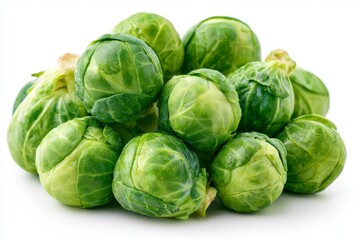 Fototapeta premium Brussels Sprouts Isolated on White Background