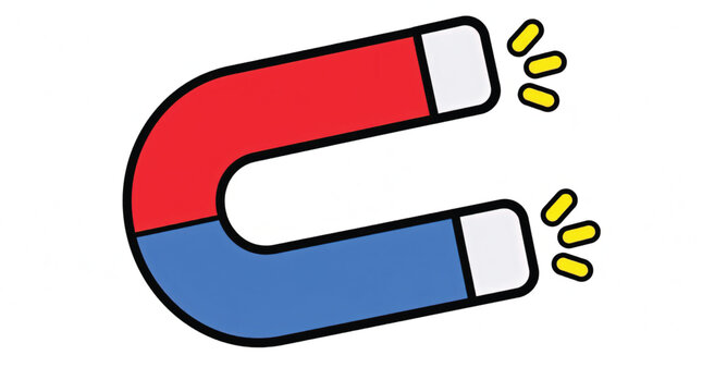 Colorful Cartoon Magnet Attracting Metal.