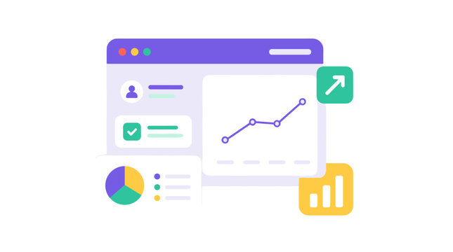 Analytics Dashboard Interface With Graphs and Trends.