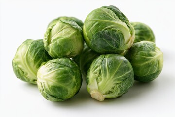 Fototapeta premium Brussels Sprouts Isolated on White Background