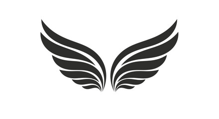 Fototapeta premium Stylized artistic bird wings illustration for design projects.
