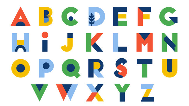 Colorful Alphabet Letters A to Z.