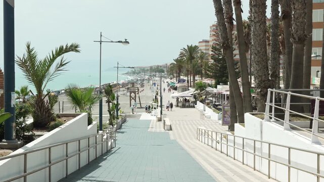 Torrox Costa beach and seafront, Andalusia, Spain
