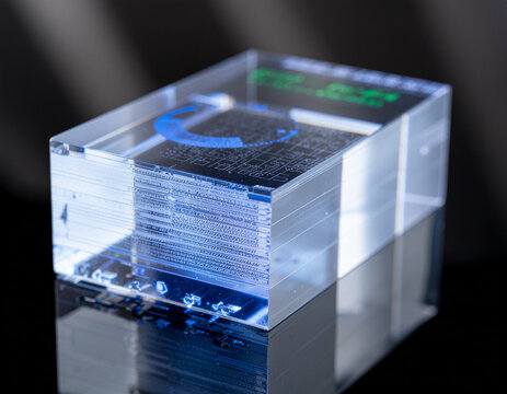 secure digital storage system with biometric access and advanced quantum encryption concept.