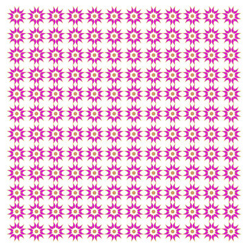 Padr&atilde;o geom&eacute;trico sem emendas com flores estilizadas em tons neon magenta e amarelo sobre fundo transparente. Design repetitivo de alto contraste ideal para tecidos, estampas e projetos gr&aacute;fico