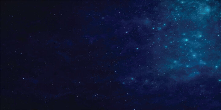 Abstract Blue Space Background with Glowing Stars Nebula Clouds and Deep Galaxy Sky for Cosmic Universe Science Fantasy Starfield Motion Loop Backdrop