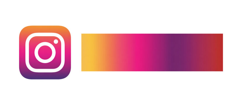Instagram logo banner gradient vector web ui template.