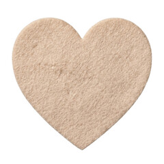 Beige felt fabric heart shape cut out © BTG