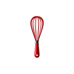 Fototapeta premium Whisk and cream isolated on a white background.