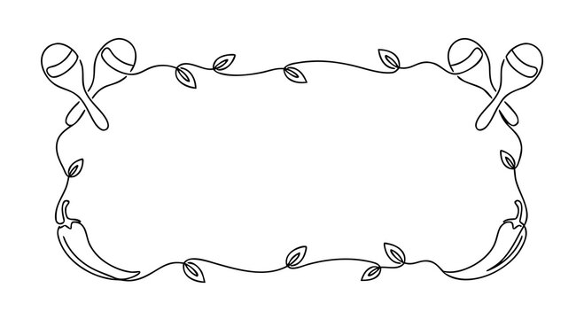 maracas and chili pepper frame