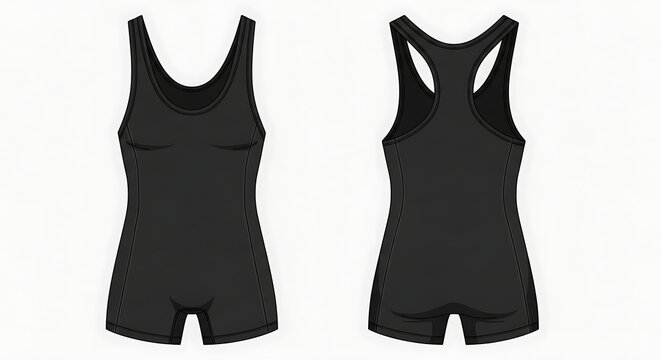 Black biker shorts for women flat design