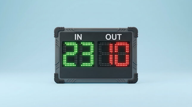 Soccer Substitution Board Showing Player Numbers.