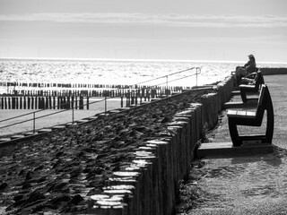 Obraz premium Abendstimmung am Strand von Zoutelande