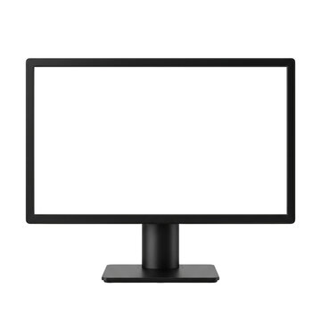 Blank black computer monitor display screen