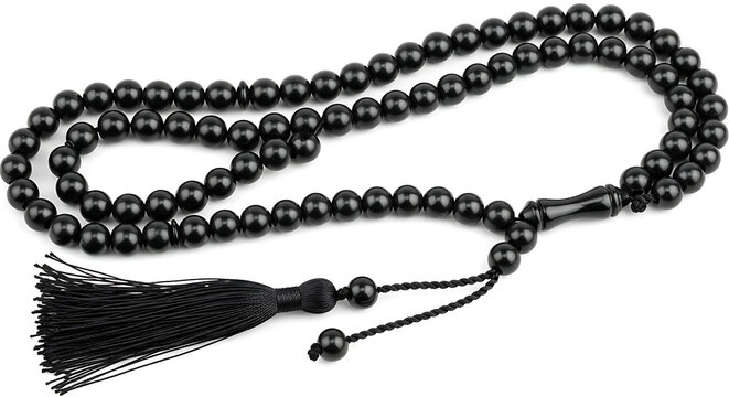 Black coiled rope with metal hook