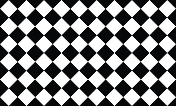 Abstract Black and white diamond pattern background. geometric checkered diamonds texture backgrounds. Chess patterns