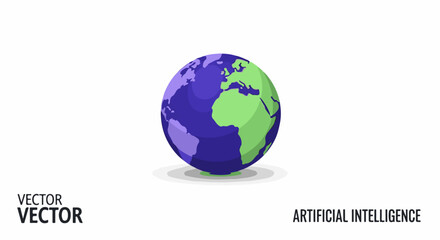 Fototapeta premium A colorful graphic of the Earth from space