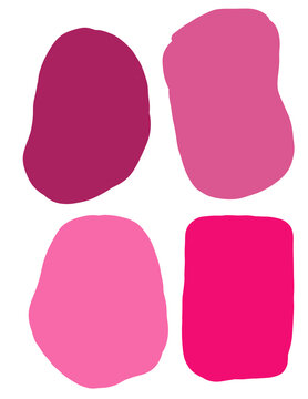 set of pink stickers
