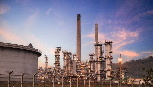 Oil and Gas Industrial zone,The equipment of oil refining,Close-up of industrial pipelines of an oil-refinery plant,Detail of oil pipeline with valves in large oil refinery.