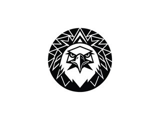 Fototapeta premium Bold Eagle Head Emblem Circle Logo Design