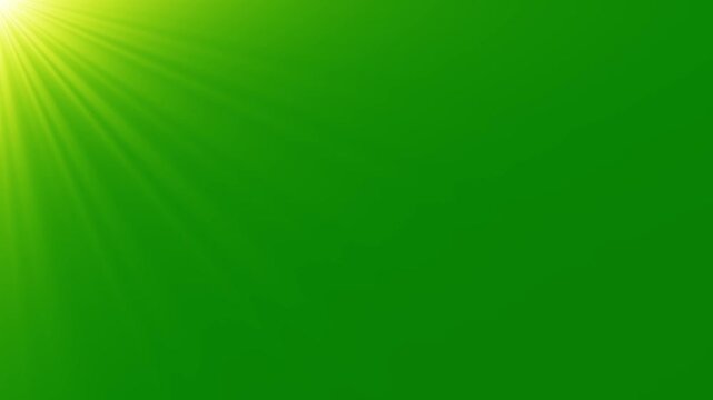 God Rays and Golden Sunlight Beams on Green Screen, Cinematic Lens Flare Overlay, Bright Flashing Light Effects, Optical Shine Motion Graphics Background Loop 4K