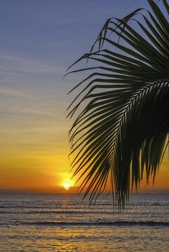 Sunset on the Coastline of the Island Ile Sainte Marie, Madagascar, Indian Ocean