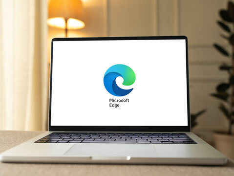 Microsoft Edge browser logo is displayed on a smartphone screen in Bangalore, India, on June 25, 2026
