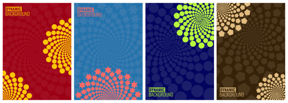 Retro abstract circular pattern spiral background