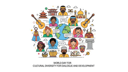 Fototapeta premium Global Cultural Diversity Celebration and Dialogue