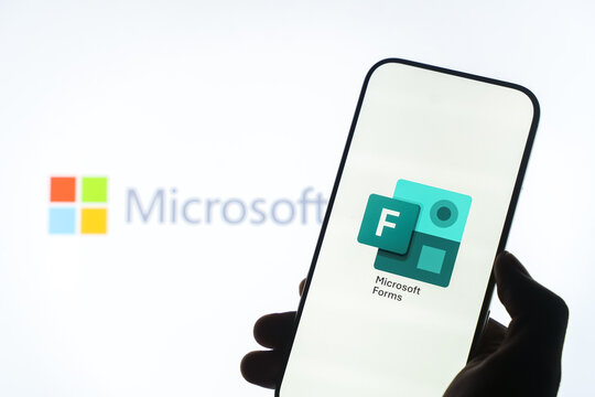 Microsoft Forms logo is displayed on a smartphone screen in Bangalore, India, on June 25, 2026
