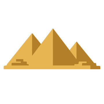 Ancient Egyptian Pyramids Architectural Structure Landscape Image.