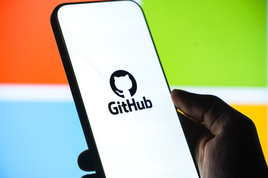 GitHub logo is displayed on a smartphone screen in Bangalore, India, on June 25, 2026