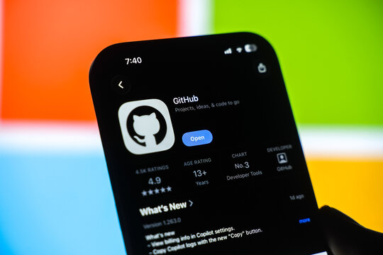 GitHub logo is displayed on a smartphone screen in Bangalore, India, on June 25, 2026