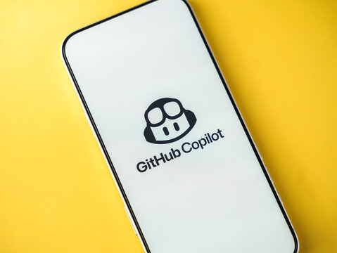GitHub Copilot logo is displayed on a smartphone screen in Bangalore, India, on June 25, 2026
