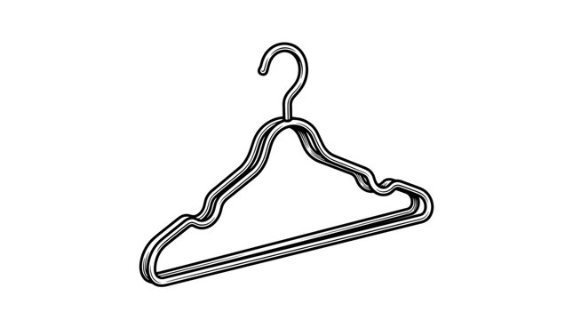Wire coat hanger with hook.