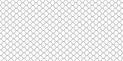 Fishing or soccer net. Repeated hexagon pattern. Black wired mesh texture isolated on white background. Metallic or fabric fence, cage or lattice structure. Vector graphic Illustration. © subang
