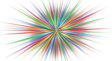 Obraz premium Abstract colorful light burst isolated on transparent