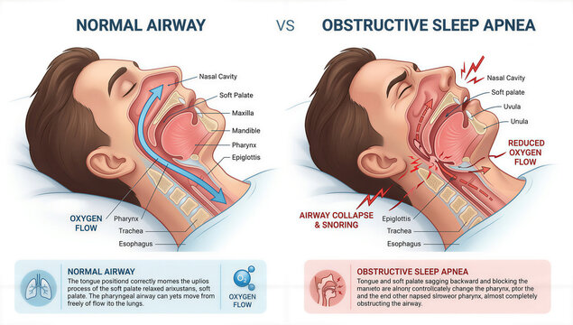 Unveiling the mechanisms of sleep apnea and healthy nocturnal breathing patterns